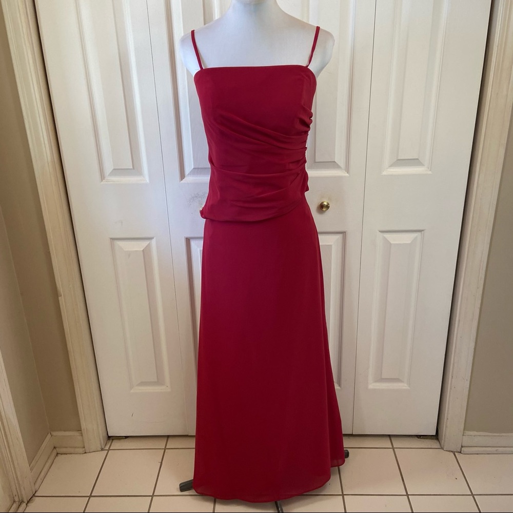 alfred sung red dress Alfred Sung Open Back Cocktail Dress D660
